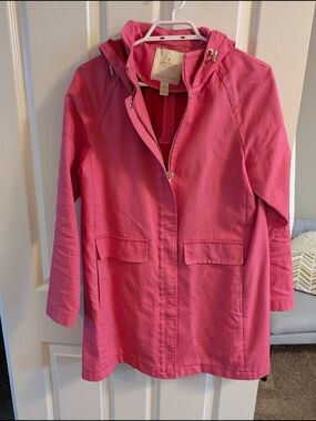 kate spade Bright Pink Hooded Raincoat